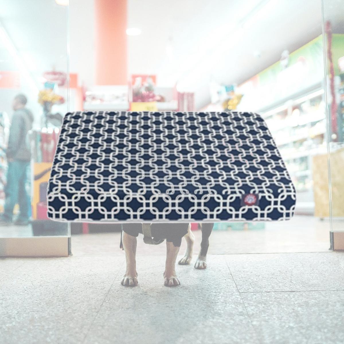 Picture of Majestic Pet 78899551234 Navy Blue Links Small Orthopedic Memory Foam Rectangle Dog Bed
