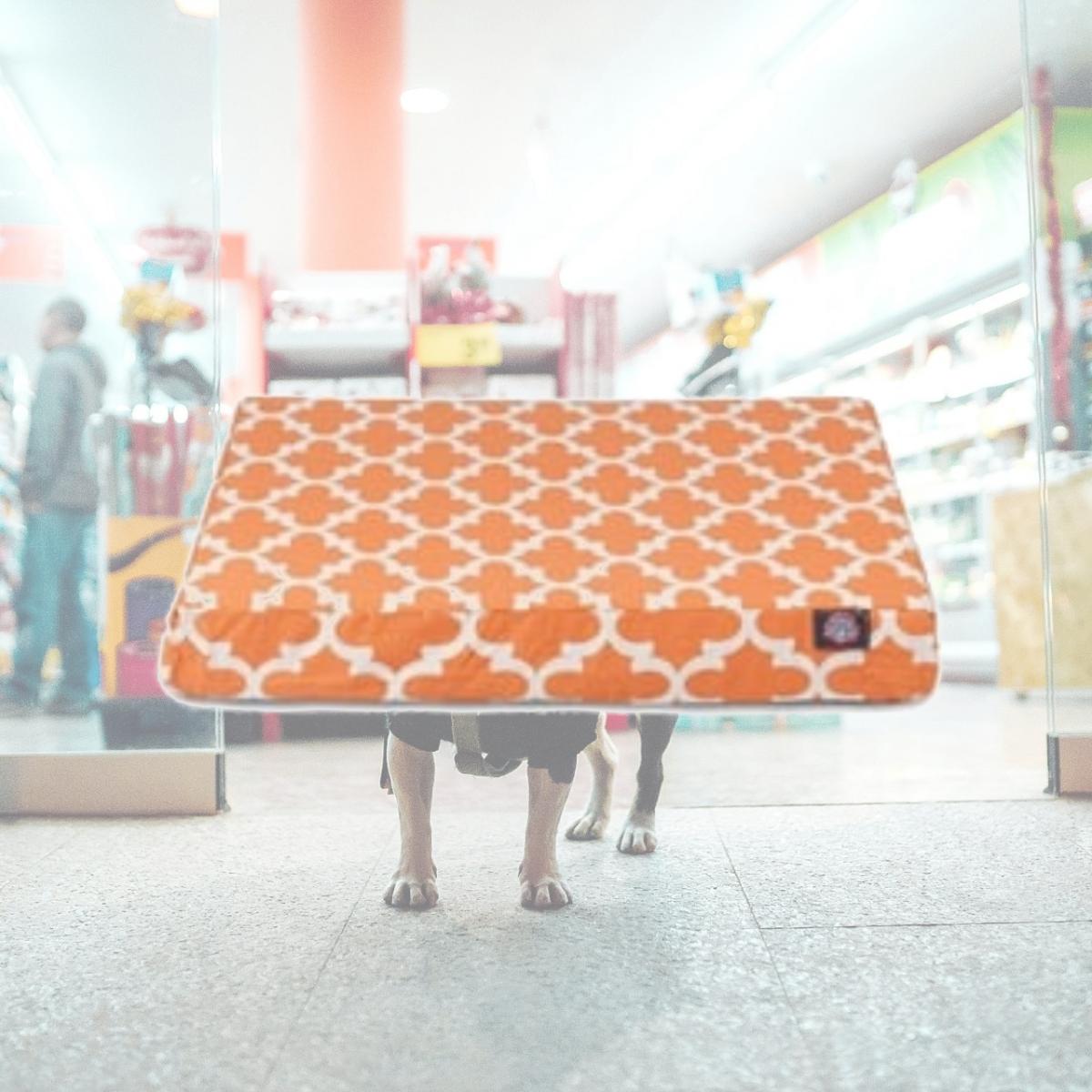 Picture of Majestic Pet 78899551245 Peach Trellis Small Orthopedic Memory Foam Rectangle Dog Bed