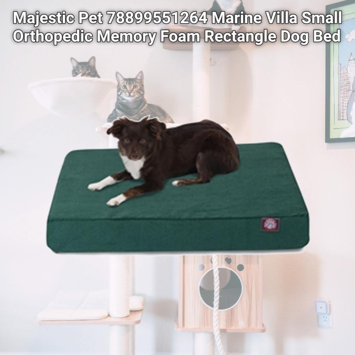 Picture of Majestic Pet 78899551264 Marine Villa Small Orthopedic Memory Foam Rectangle Dog Bed