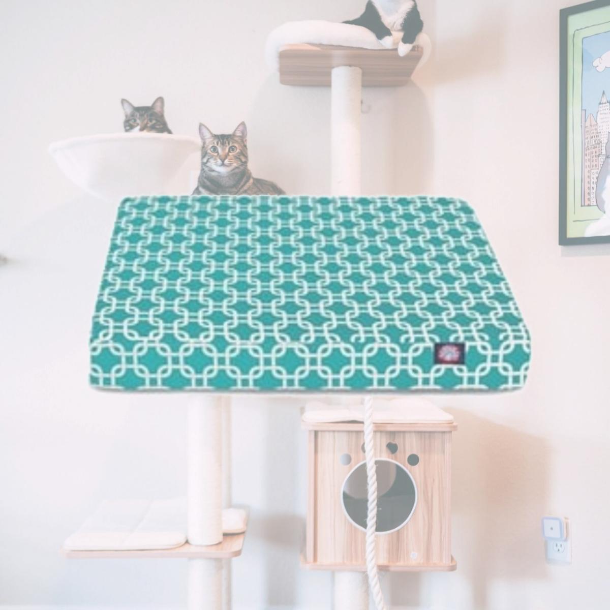 Picture of Majestic Pet 78899551436 Teal Links Medium Orthopedic Memory Foam Rectangle Dog Bed