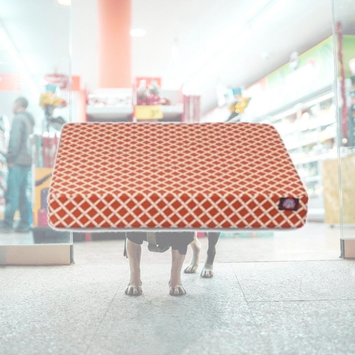 Picture of Majestic Pet 78899551601 Burnt Orange Bamboo Large Orthopedic Memory Foam Rectangle Dog Bed