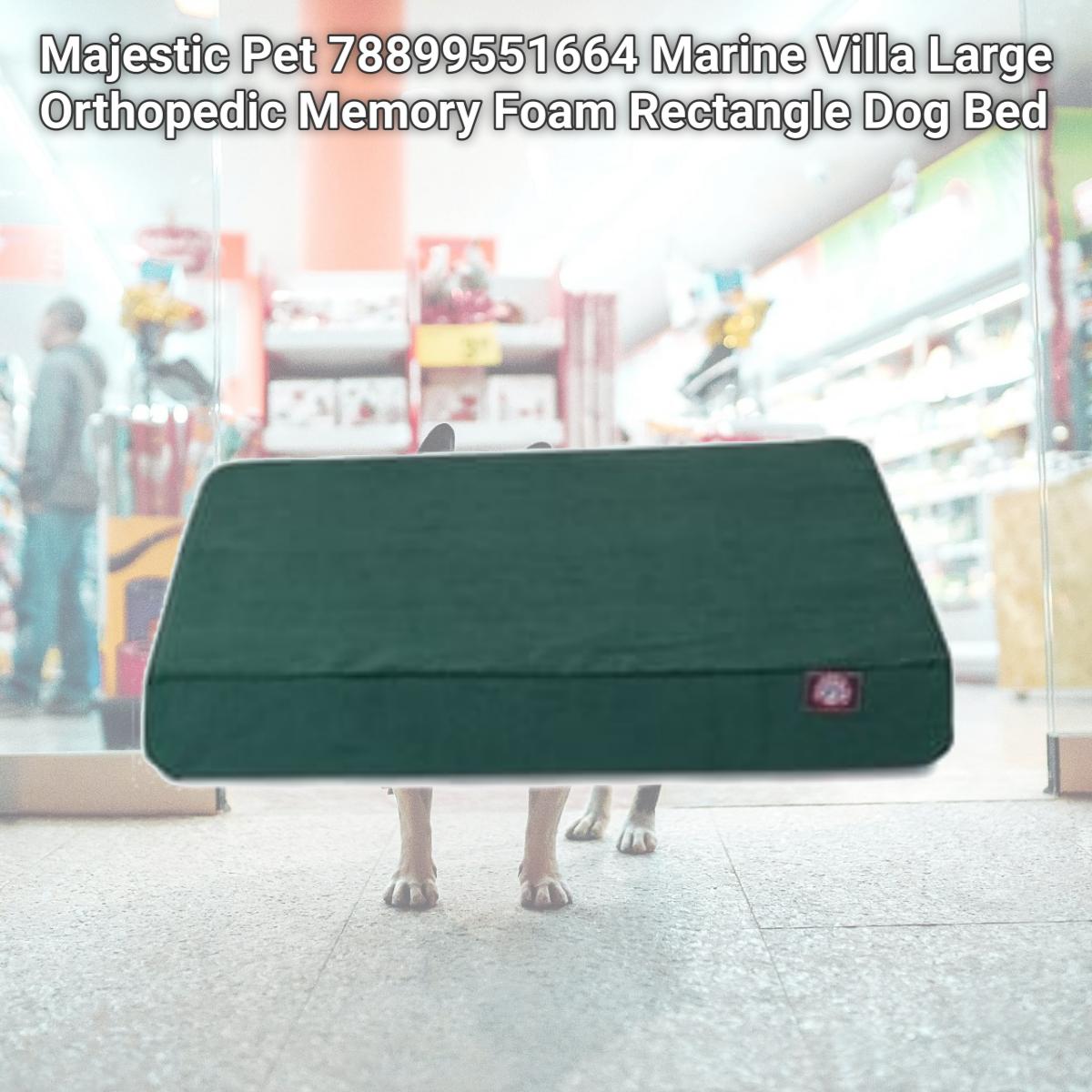 Picture of Majestic Pet 78899551664 Marine Villa Large Orthopedic Memory Foam Rectangle Dog Bed