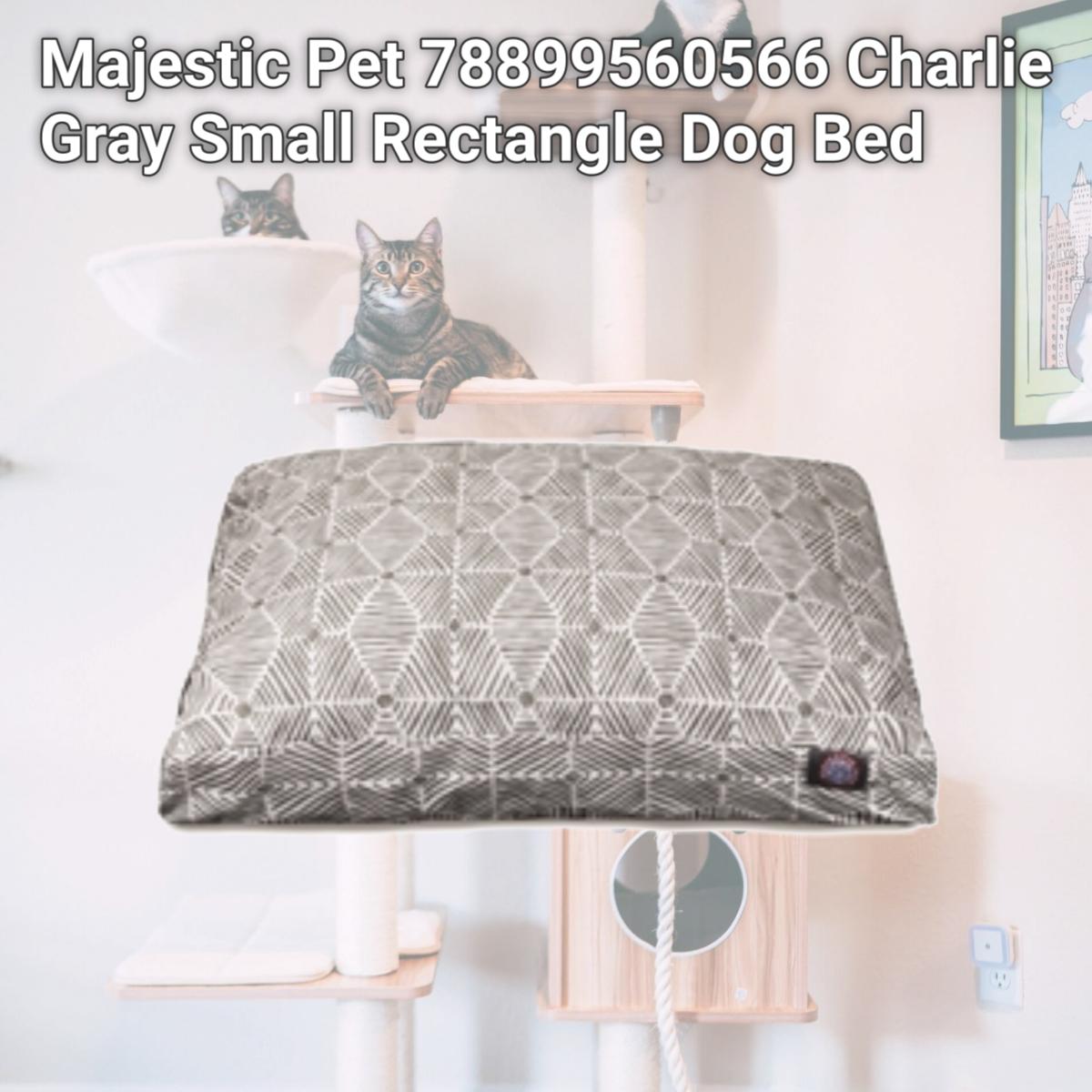 Picture of Majestic Pet 78899560566 Charlie Gray Small Rectangle Dog Bed