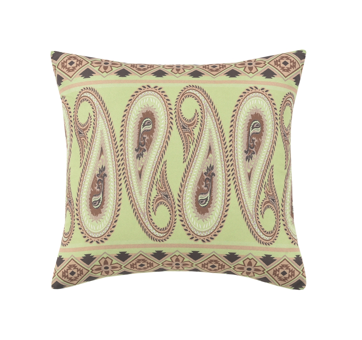 63260 16 x 16 in. Light Rock Teardrop Paisley Decorative Accent Throw Pillow, Multi Color