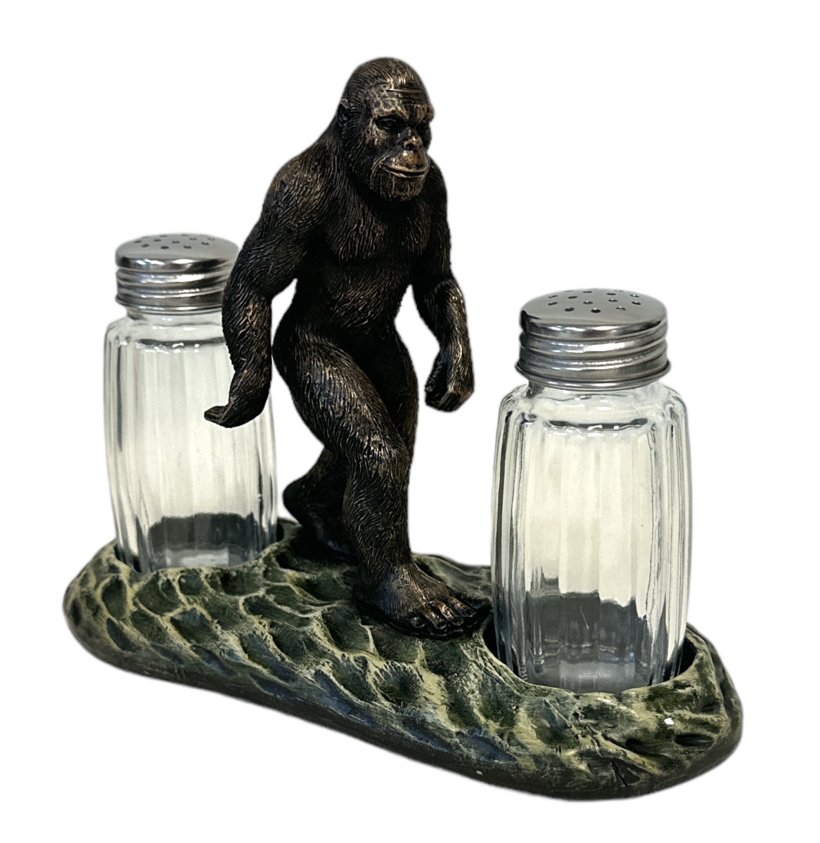 Picture of De Leon Collections 14793 Polyresin Bigfoot Sasquatch Woodland Forest Cryptid Themed Salt and Pepper Shaker Holder Set