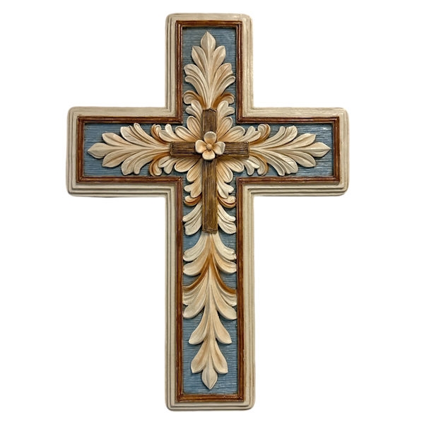 14070 Ornate Vintage Layered Cross Hanging Wall Cross Dcor