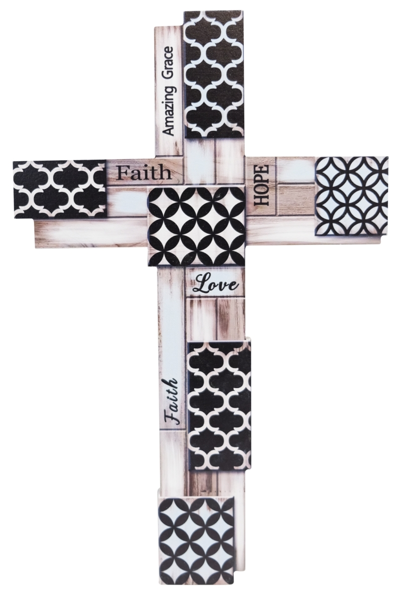 Inspirational Faith Vintage Ornate Pattern Cross Hanging Wall Cross Dcor