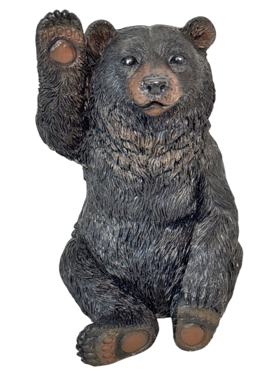 10990 Bear Waving Figurine Dcor