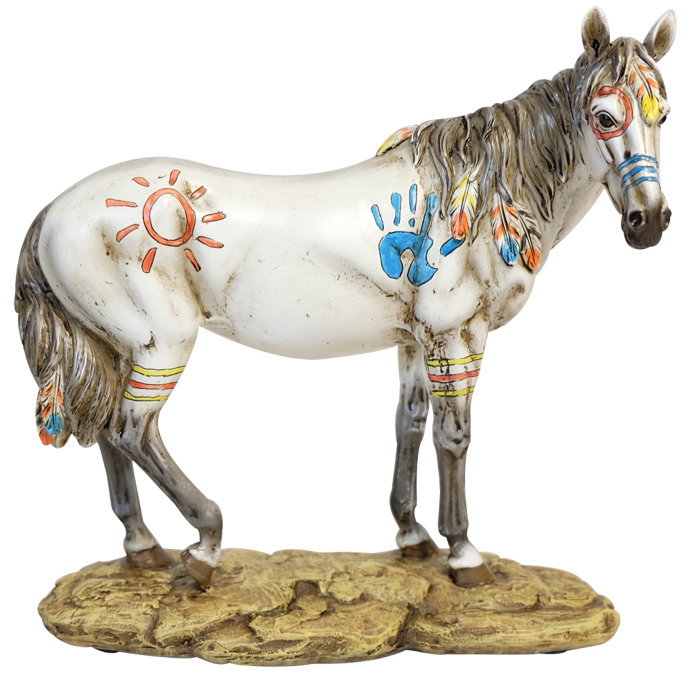 13694 Painted Horse Figurine Dcor