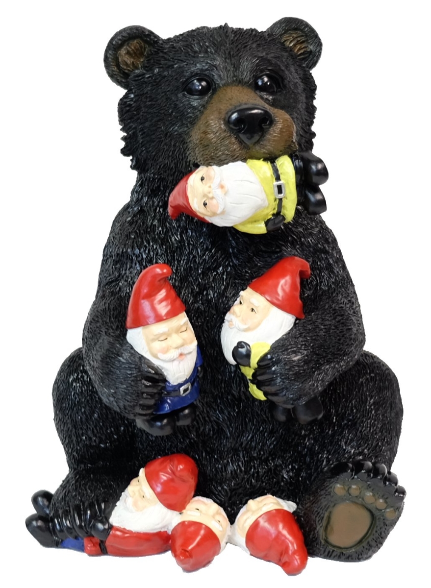 10891 Bear Figurine With Gnomes