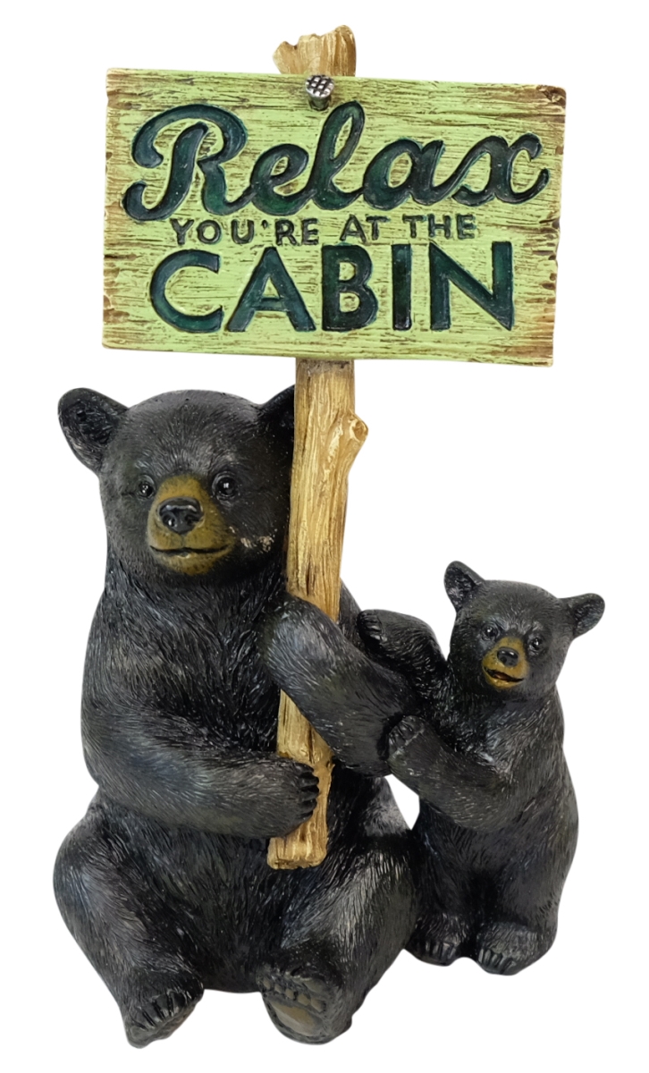 13789 Bear Relax Cabin Figurine