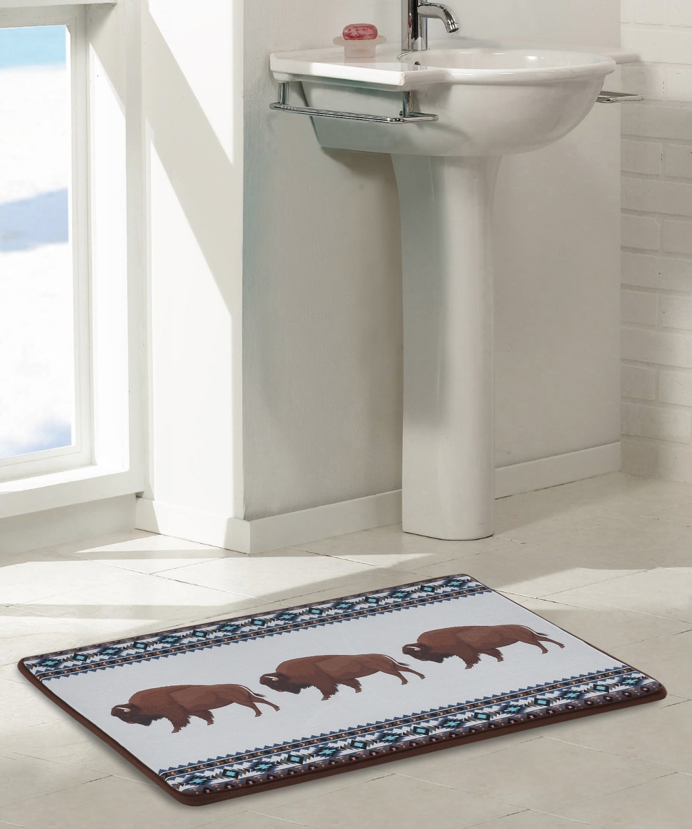 63215 Memory Foam Bathmat Buffalo Blue