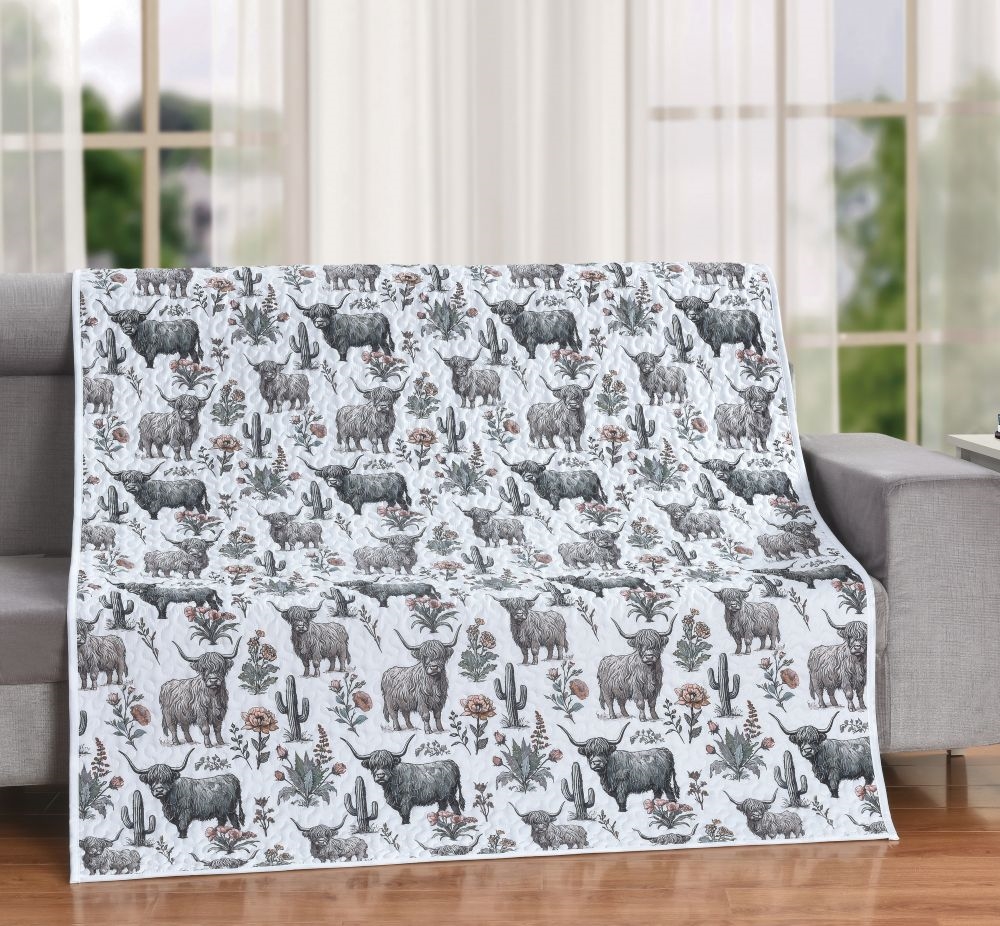 63907 Highlands Garden Quilt Throw Blanket