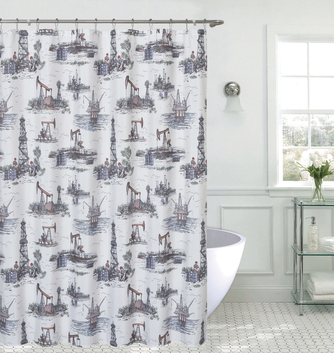 63906 Oilfield Legacy Shower Curtain