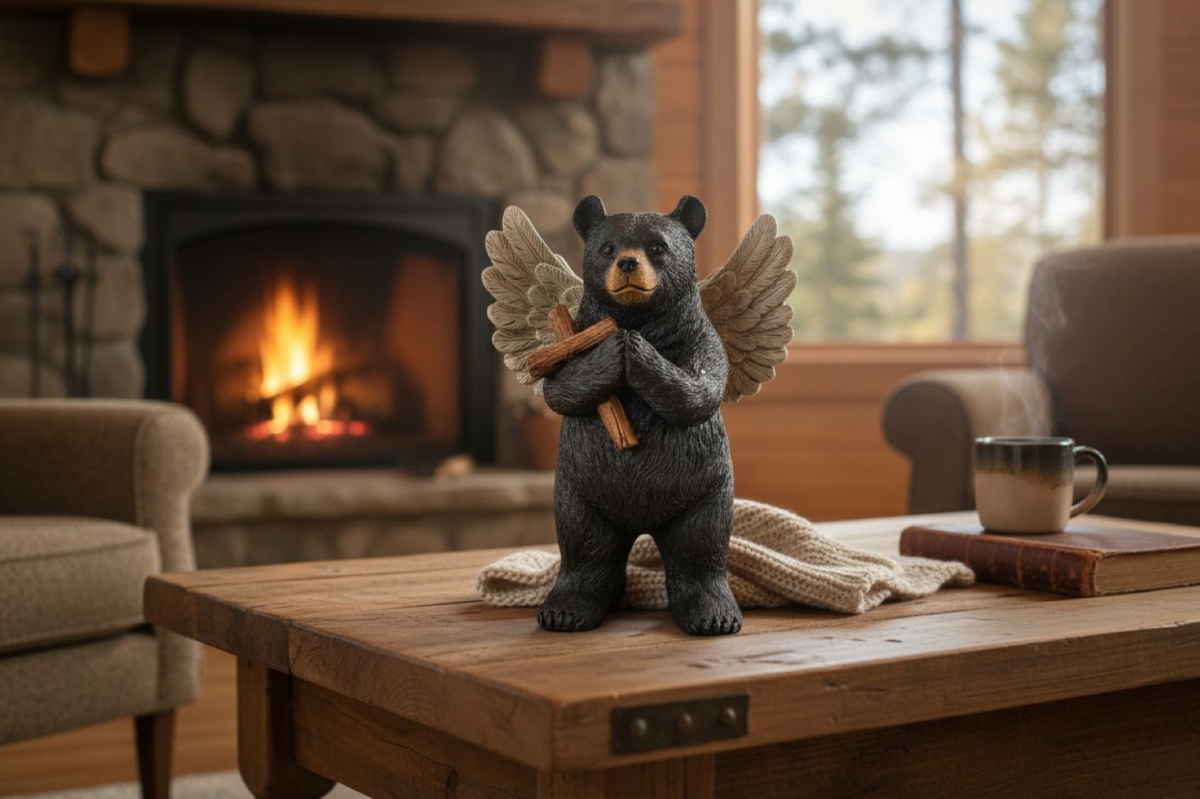 15716  Bear Angel Figurine