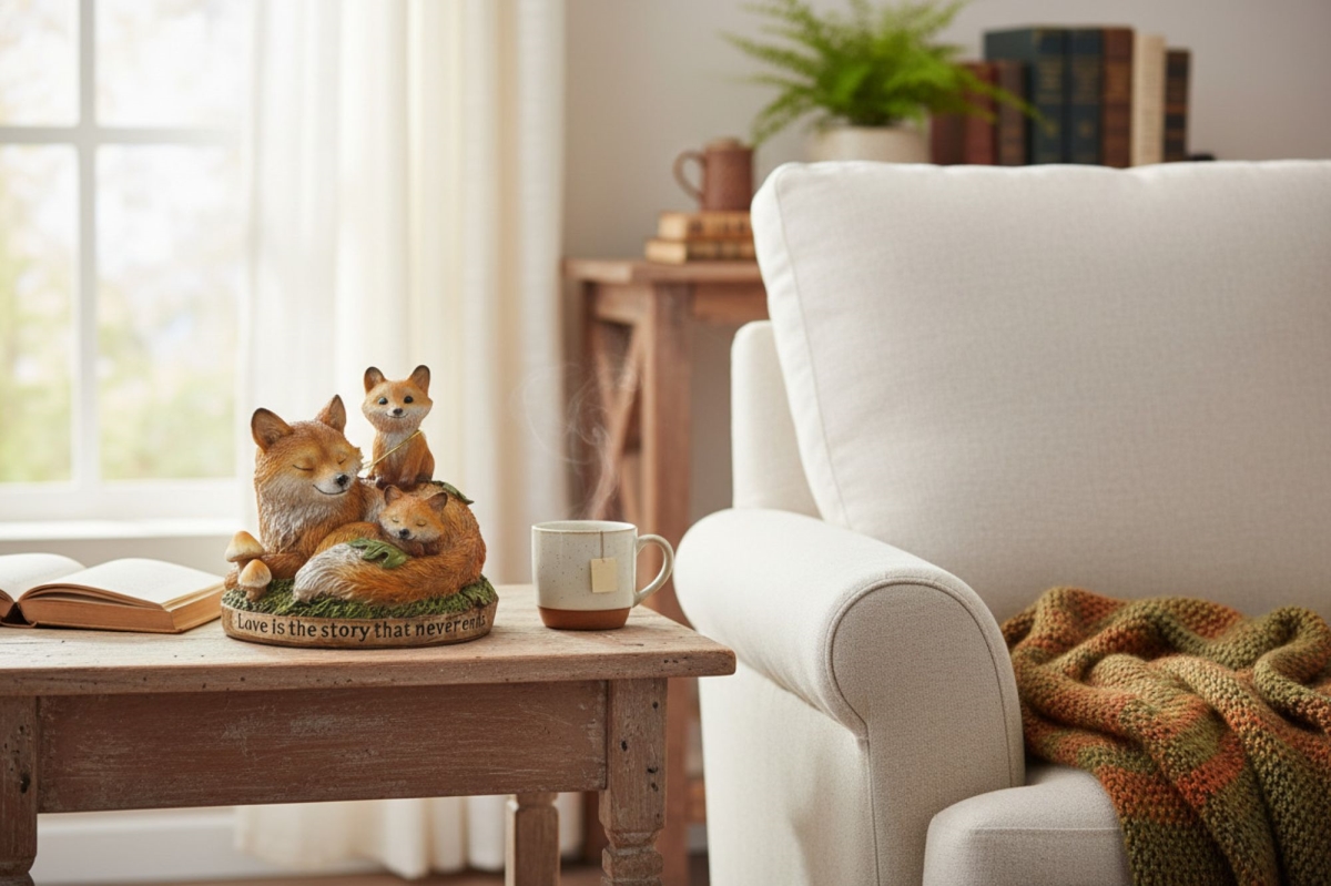 15794 BEDTIME STORY FOX SNUGGLE Figurine