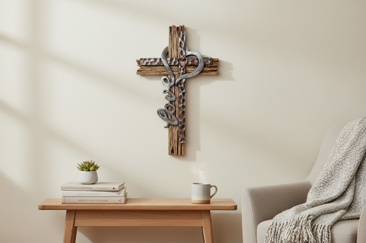 18000 DLC Love Heart Cross