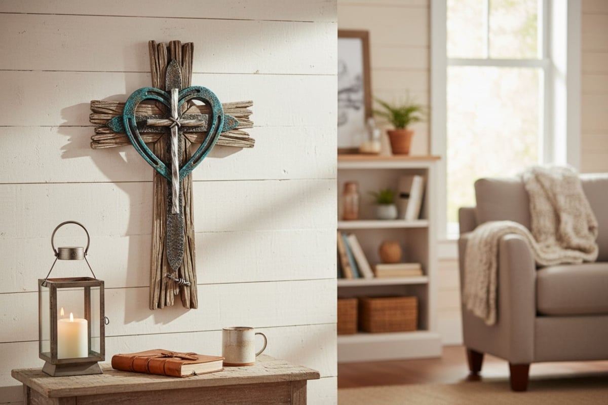 18008 Dlc Cross Horseshoe Heart