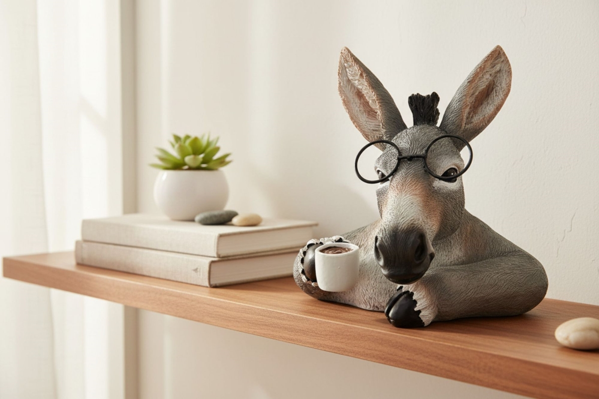 18026 D L C Donkey With Glasses