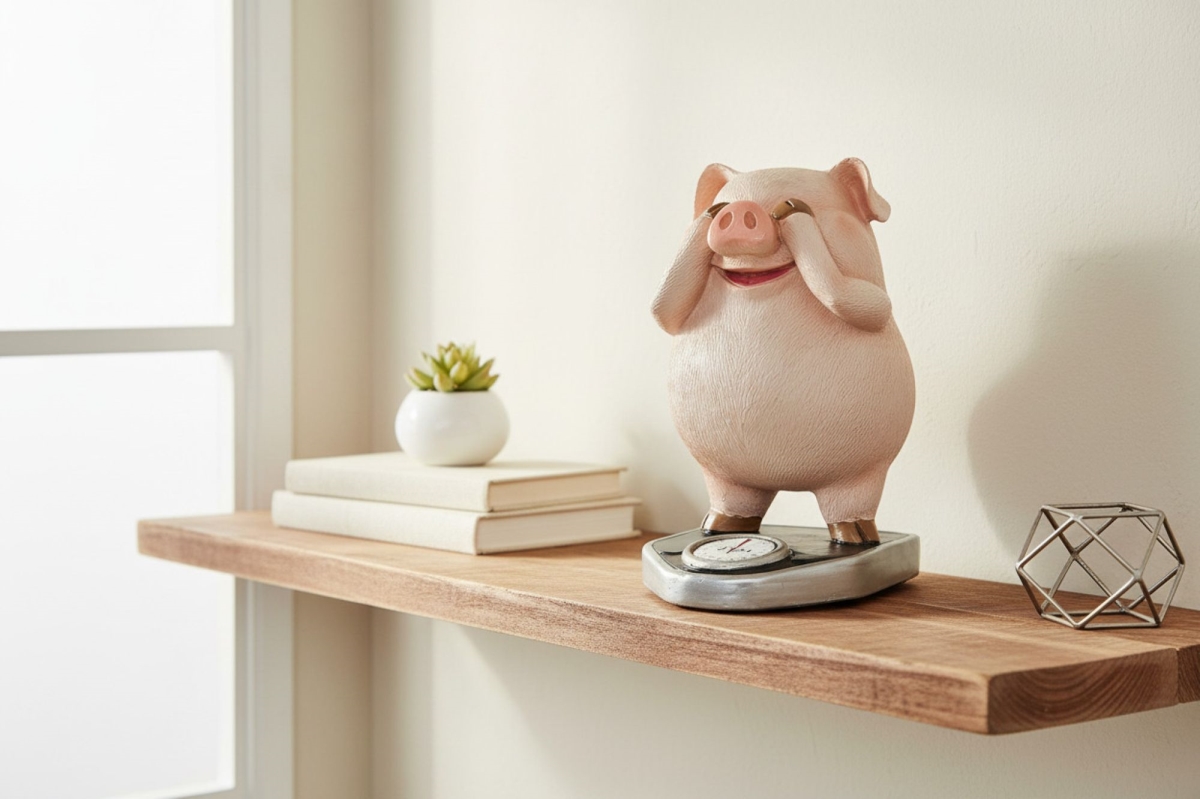 18031 D L C Pig On Scale