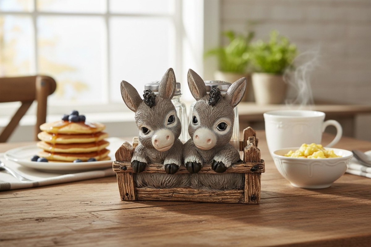 18025 D L C Two Donkeys S/P Holder