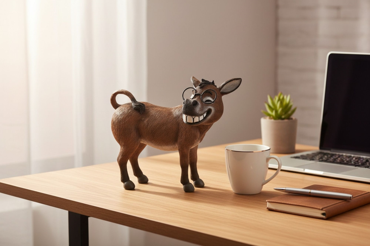 18027 D L C Standing Donkey With Glasses