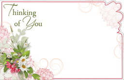 Picture of Design 88 88091 Enclosure Card - Thinking of You Daisies