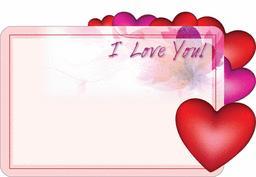 Picture of Design 88 67666 Enclosure Card - I Love You Red Hearts on Edge