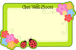 Picture of Design 88 88090 Enclosure Card - Get Well Soon Lady Bug&#44; 50 Count