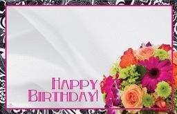 Picture of Design 88 51382 Enclosure Card - Birthday Flowers