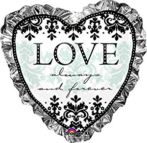Picture of Anagram 48391 28 in. Always &amp; Forever Heart Flat Foil Balloon