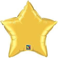 Picture of Anagram 41117 9 in. Gold Star Flat Foil Balloon
