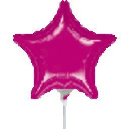 Picture of Anagram 41094 4 in. Fuchsia Star Foil Inflated Balloon