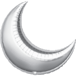 Picture of Anagram 41194 26 in. Silver Crescent Flat Foil Balloon