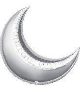 Picture of Anagram 41204 35 in. Silver Crescent Flat Foil Balloon