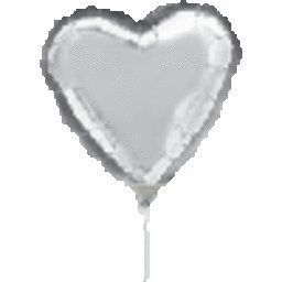 Picture of Anagram 41092 4 in. Silver Heart Flat Foil Balloon