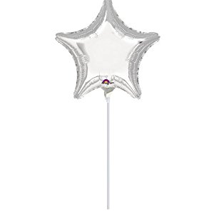 Picture of Anagram 41126 9 in. Silver Star Flat Foil Balloon