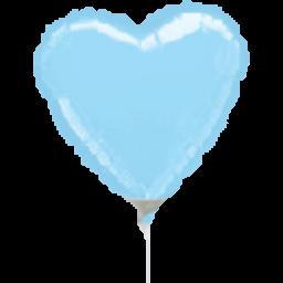 Picture of Anagram 41111 9 in. Pastel Blue Heart Flat Foil Balloon