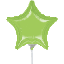 Picture of Anagram 41121 9 in. Lime Star Flat Foil Balloon