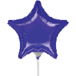 Picture of Anagram 41124 9 in. Purple Star Flat Foil Balloon