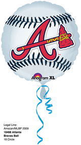 Picture of Anagram 44327 18 in. Atlanta Braves Foil Flat Balloon 
