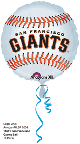 Picture of Anagram 44330 HX San Francisco Giants Foil Flat Balloon 