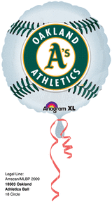 Picture of Anagram 44333 18 in. Oakland Athletics Foil Flat Balloon 