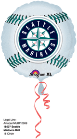 Picture of Anagram 44337 18 in. Seattle Mariners Foil Flat Balloon 