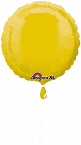 Picture of Anagram 51923 18 in. Yellow Round Foil Flat Balloon 