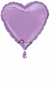 Picture of Anagram 51926 18 in. Pearl Lavender Heart Foil Flat Balloon 