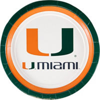 Picture of Mayflower 37566 10 Count 9 in. University of Miami Plate