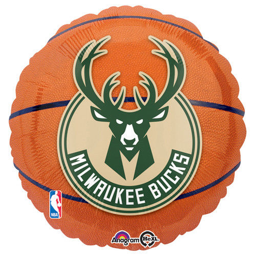 Picture of Anagram 77609 Helium Milwaukee Bucks Flat Foil Balloon