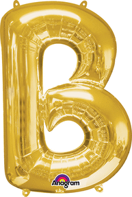 Picture of Anagram 78392 34 in. Letter B Gold Supershape Foil Balloon