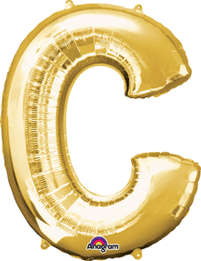 Picture of Anagram 78395 32 in. Letter C Gold Supershape Foil Balloon